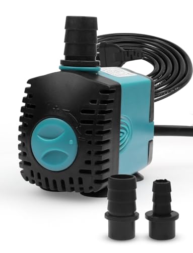 Mini Wasserpumpen für Aquarien, Teich, Brunnen, Hydrokultur, Aquarium Pumpe Tauchpumpe Teich Brunnen Pumpe (450L/H, 6W)