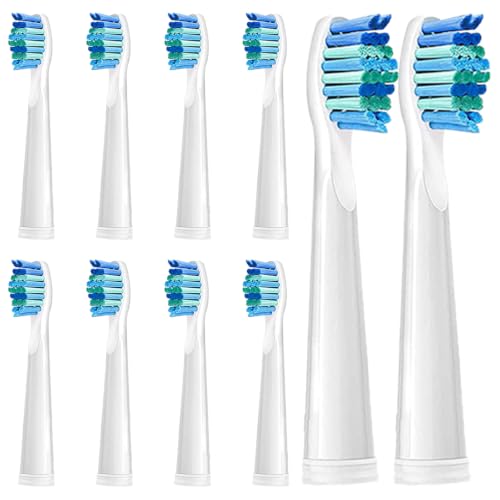 Image of Replacement Toothbrush Heads Fit for Sonic-FX Electric Brush. (White Medium)