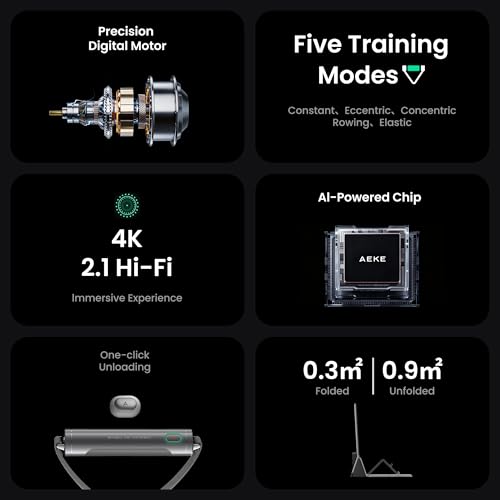 Image of AEKE Smart Home Gym System- Fitness Mirror K1: AI-Powered All-in-One Fitness Machine for Full-Body Strength Training and Personalized Workouts
