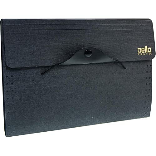 Dello, 6081.P.0012, Pasta Sanfonada Duplicata Executive, Preta