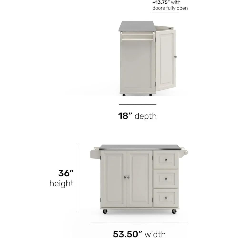 Carrello da cucina mobile con top in acciaio inox verde armadio da cucina bianco sporco tavolo mobili per la casa stoccaggio