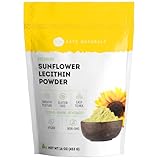 Kate Naturals Sunflower Lecithin Powder for Baking Bread, Gummies, Cooking. Substitute for Soy Lecithin Powder (16 oz, Non-GMO)