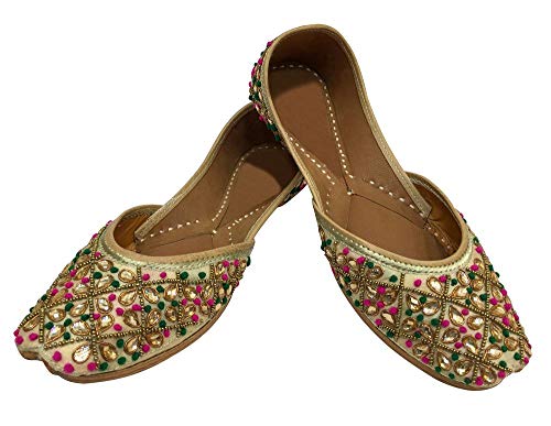 Multicoloured Embroidered Handmade Women Ballet Shoes Mojari Sandel Juti Khussa Shoe2