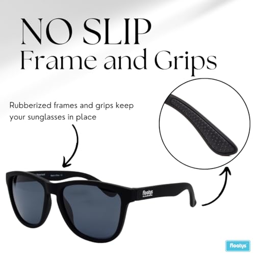 Image of Floating Sunglasses Rubberized Eddys | Polarized Water Repelling Lenses | No Slip Frame | Lightweight | Men and Women
