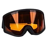 Denash Ski Goggles, 2 Layer Anti Fog Snow Goggles with Sun Protection Lens, Over Glasses Design for Snowboarding, Skiing and Winter Outdoor Sports (Orange)