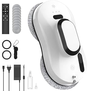 Fensterputzroboter, Fensterputzroboter mit Sprühfunktion, 5600 Pa Saugleistung, Intelligente Navigation, Fernbedienung, 3 Reinigungsmodi, Mehrere Sicherheitssysteme, 8 Faserreinigungstuch