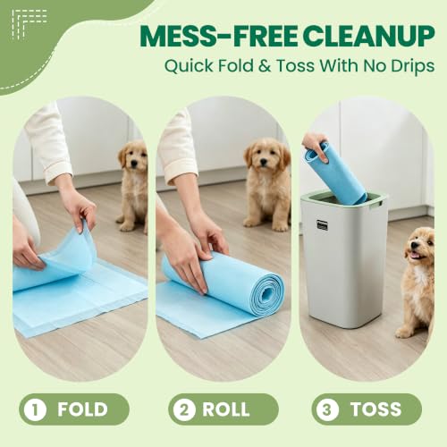 Image of IMMCUTE Puppy Pee Pads,Large 30x28 Inch,50 Count,Super Absorbent Dog Pads