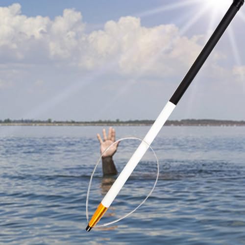 Barre de sauvetage portable télescopique en fibre de verre avec anneau de raccord