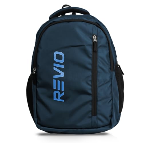 REVIO 24 Ltr Unisex Casual Travel college Office Bag for Men and Women laptop Backpack with Water Resistant Fabric | 2 Elastic Bottle Pockets, Anti Theft Luggage Straps Navy Blue (B0CNPWSTSS) Amazon Price History, Amazon Price Tracker
