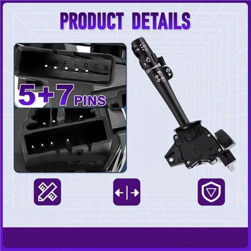 Commodo de clignotant et phare pour Cadillac Escalade avec commande essuie-glace - 2