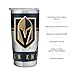 Rico Industries NHL Hockey Vegas Golden Knights 20oz Stainless Steel Tumbler with Lid - Great For Coffee, Tea, Water or Cocktails
