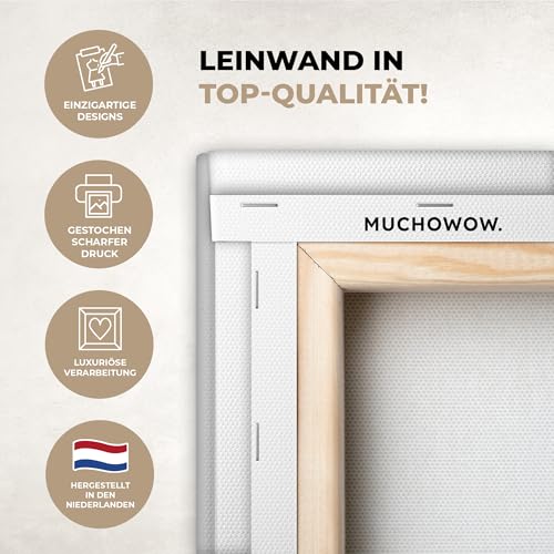 MuchoWow© Bilder 40x60 cm Deko Modern Wandbild Kunstdruck auf Leinwand Bild Badezimmer WC Toilette über Bett Room Decor Geschenke Zitat - Esel - Tiere - Schöner Arsch - Sprichwörter