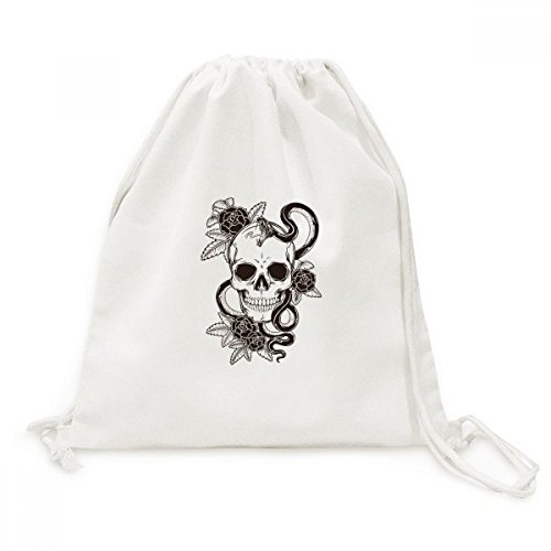Sac à dos cordon toile anti-encombrement motif serpent mystique