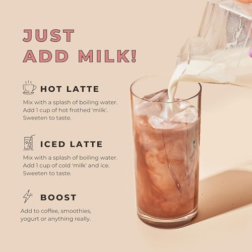 Blume Latte Variety Pack | Calming Blue Lavender Tea, Soothing Reishi Hot Cacao, Energizing Matcha Green Tea, Delicious Salted Caramel - Organic, Vegan, Keto-Friendly, Beverage Enhancer - 32 Servings - Thumbnail 5