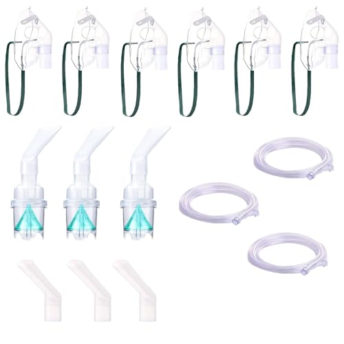 Vaporizador facial portátil para niños, 3 unidades, transparentes, portátiles, cómodas, ayudas respiratorias – Cobertura vaporizador facial para adultos | para hospital, viaje, tos y resfriados