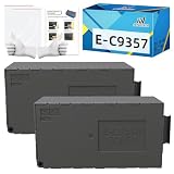 IN INTACTECH C9357 Maintenance Box Replacement for Epson SureColor P900 P700, 2 Pack Waste Ink Tank, Stable Chip