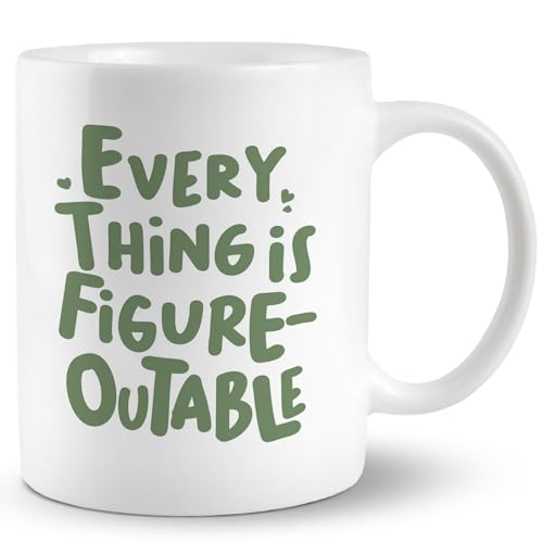 Taza de cerámica verde de 11 onzas miniatura 1