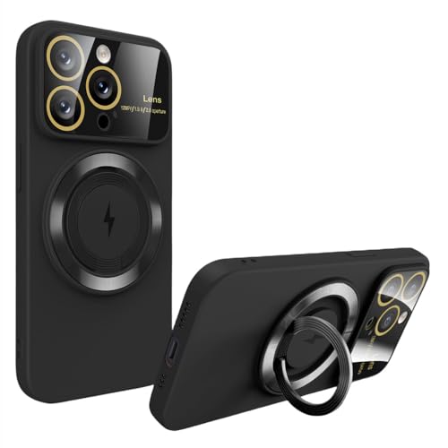 Étui pour iPhone 13 Pro coque antichoc noire avec support magnétique