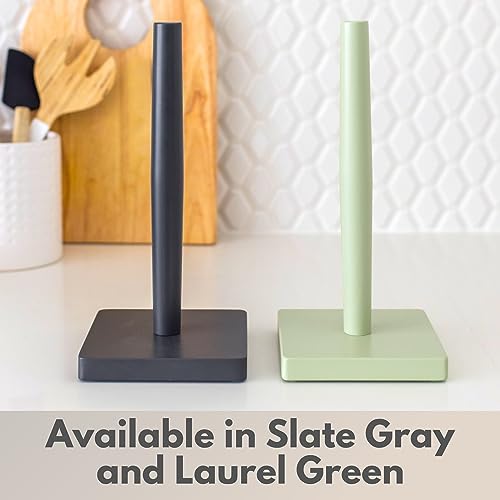 House Perfect Paper Towel Holder For Kitchen Countertops Solid Wood (Laurel Green) - Great For Kitchen Storage, Home Organization And Apartment Essentials #TOP6