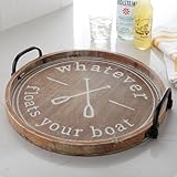 Rustic charm: Whatever Floats Your Boat Wood Tray enhances your home with rustic character, blending seamlessly into cabins, lodges, or western inspired spaces for timeless warmth and authentic decora Exclusive design: A Bella Coastal Decor Exclusive...