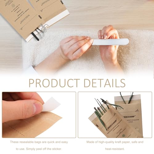 Sterilisator Für Instrumente,60 Stück Sterilisationsbeutel,Sterilisationsbeutel Für Heißluftsterilisator, Für Nagel Sterilisatoren Desinfektionsmaschinen, Für Kosmetika Und Nagelwerkzeuge