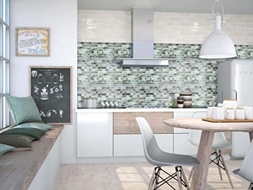 Self-Adhesive Kitchen Backsplash, 10-Sheet Peel And Stick Back Splash Marble Look Decorative Tiles 12"X12" #TOP7