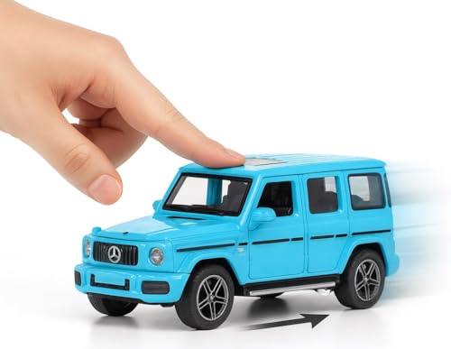 Image of Diecast Mercedes Benz G Wagon Car Toy - 1:32 Scale Alloy AMG G63 Car with Light & Sound, Pull-Back Off-Road SUV Toy for Kids & Collectors, Gift for Boys (Color As Per Stock Available)