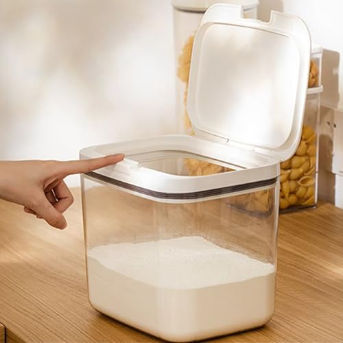 Boîte de stockage pour lessive étanche avec couvercle pressé hermétique - 3