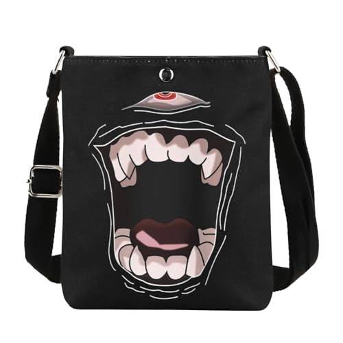 BLUPRAK JJK Bolsa transversal anime amante presente anime fã presentes Ka-sen Merch Mangá Gift JJK Bolsa inspirada em JJK, CB, Gojo Mouth CB, Tendência