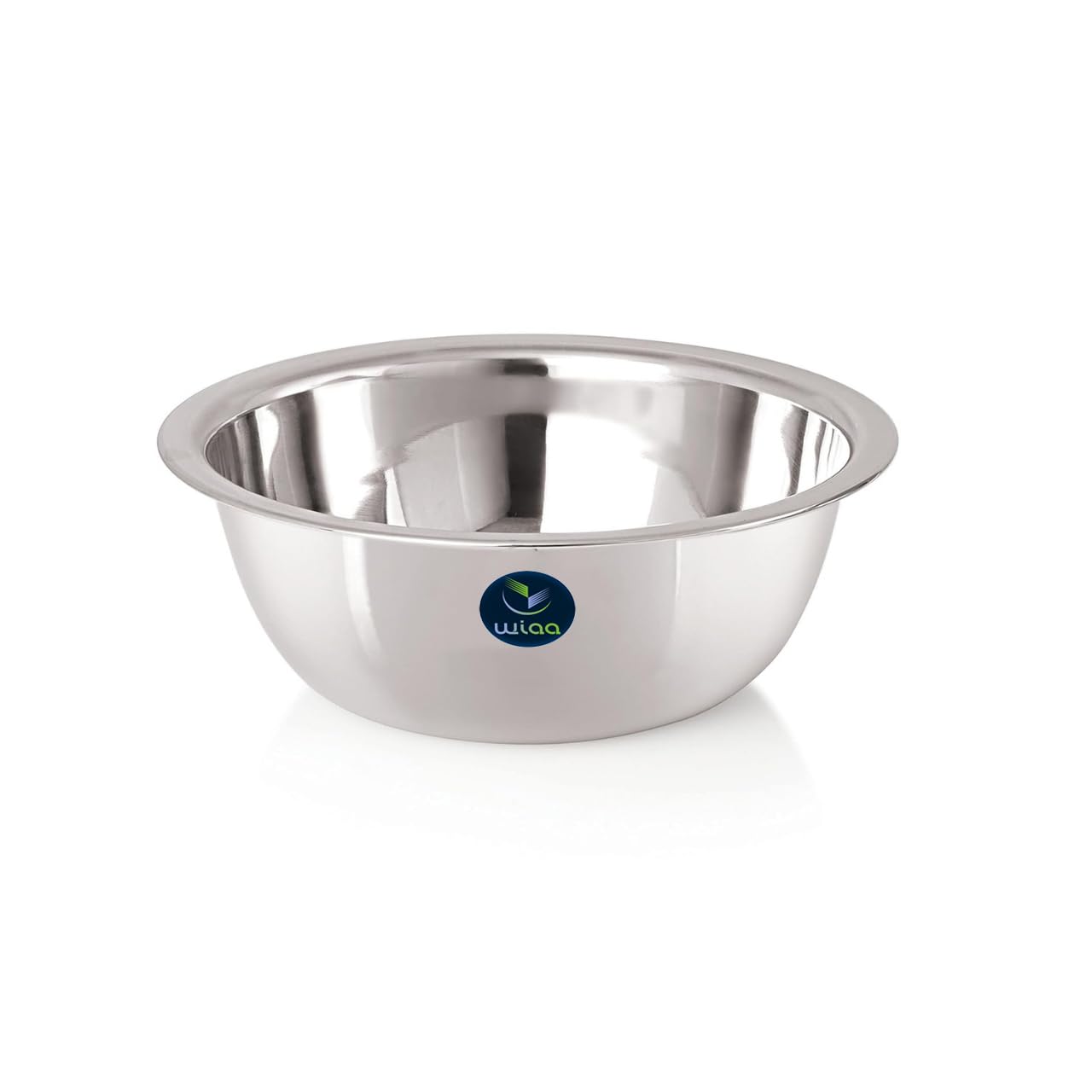 Stainless Steel Mixing Bowl 1400ml | Food-Grade Steel | Lightweight Round Base Bowl | Stackable, Wide Rim, Multipurpose Kitchen Use (Pack of 1)