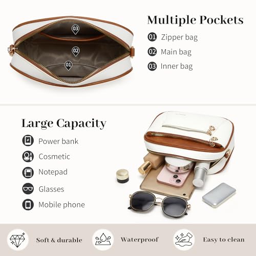 Image of Crossbody Purse for Women Small Crossbody Bags Trendy Vegan Leather with Adjustable Shoulder Straps Gift for Mother Wife Mom