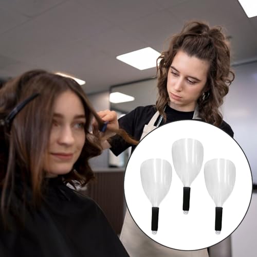 3 protectores faciales transparentes para peluquería con mango esponjoso miniatura 6