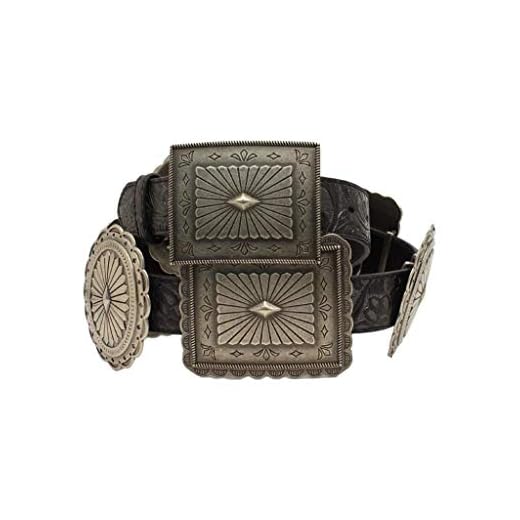 ARIAT Women's Black Embossed Concho Belt N/A S