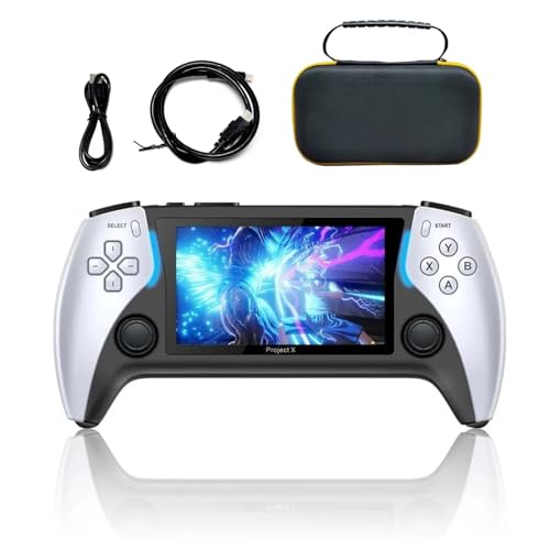 HTLNUZD �n���h�w���h�Q�[���R���\�[�� 4.3�C���` ProjectX IPS �X�N���[�� 11�G�~�����[�^�[ PS1�A�[�P�[�hHD�o�͑Ή� �f���A���W���C�X�e�B�b�N 20000+ �N���V�b�N �|�[�^�u�� �|�P�b�g�r�f�I�Q�[�� �o�b�O�t�� (�z���C�g