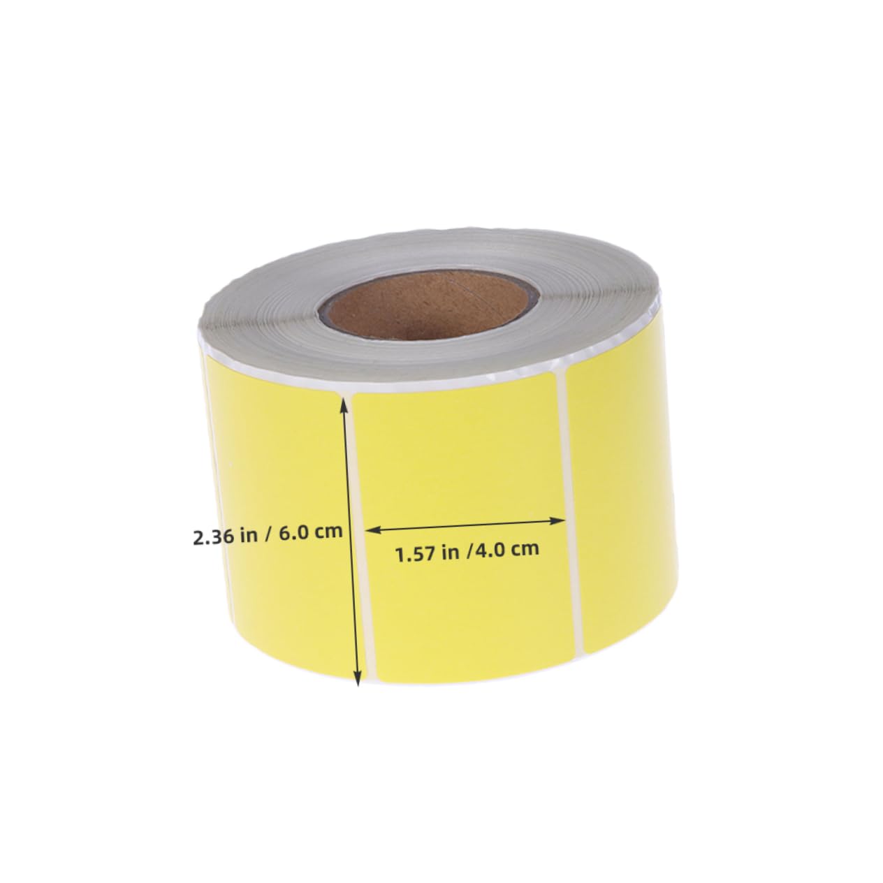 Étiquettes Thermiques Jaunes Auto-adhésives en Rouleau, Lot de 2