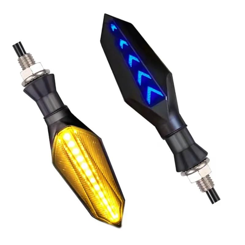 Indicateurs clignotants moto LED universels : éclairage de signalisation orange 12V