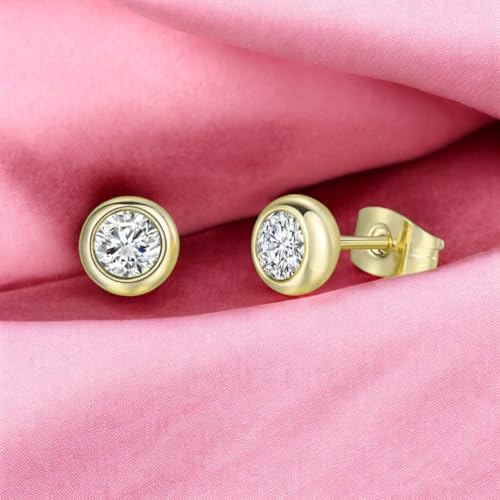 Image of Nilu's Collection Daily Use, Light Weight Cubic Zircon Stud Earrings| Perfect for baby girls, office goers