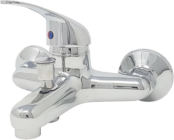 SQUADO Miscelatore Vasca da Bagno con Attacco Doccia, Rubinetto Cromato