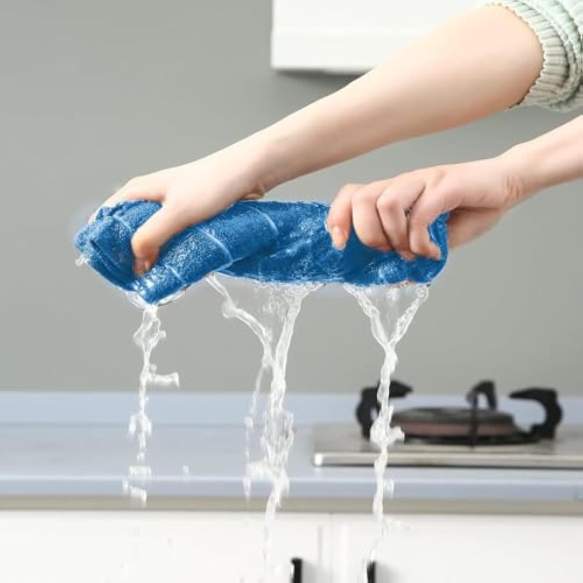 Super Absorbent Microfiber Kitchen Towels, Set of 2