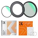 K&F Concept Filtre UV Protection Polarisant True Color et Bague Chiffon de Nettoyage Compatible avec Canon Powershot V1