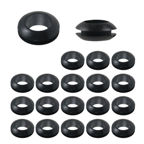 Antrader 0.4" Rubber Grommets Outlet Loop Guard Ring for Wire, Cable & Plug