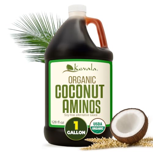Kevala Organic Coconut Aminos - 128 fl oz, Low Sodium Sauce, Gluten Free