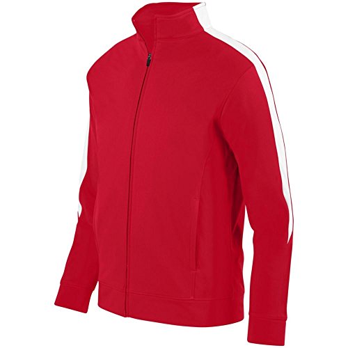Augusta Activewear Youth Medalist Jacket 2.0, Red/White, Large
