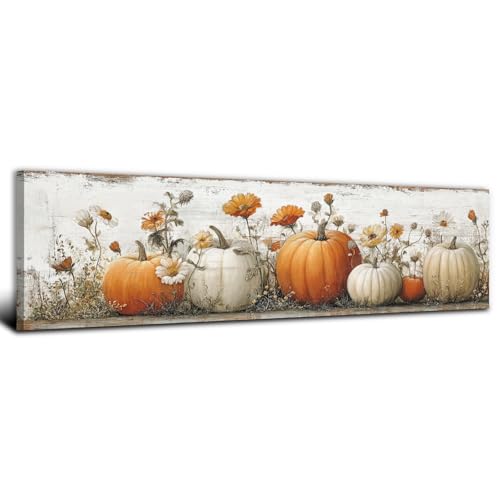 Large Pumpkin Wall Art Fall Wall Decor Farmhouse Kitchen Pictures