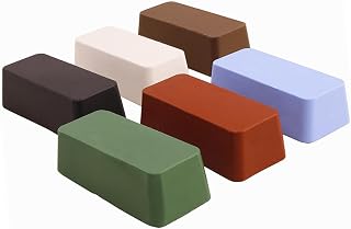 Metal Polishing Buffing Compound Set for Buffing Wheels 24oz 6Pcs (4oz Each) Polish Paste for Aluminum Stainless Steel Jewelry Red Green Black from Course to Fine White Blue Brown Polishing Bar