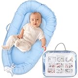 Baby Lounger - Breathable & Soft Baby Lounger for Newborn 0-24 Months, Soft Portable Baby Lounger Pillow, Newborn Babies Essentials, Snuggle Lounger Me