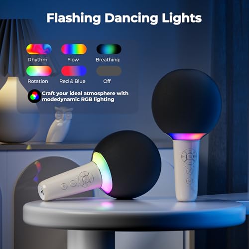 Hotwill Wireless Kids Karaoke Microphone Karaoke Mic Speaker with LED Light — view 3