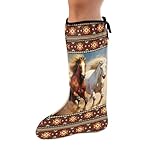 Luarisgur Horse Cast Cover Leg Western Aztec Cast Cover for Foot Cast Sleeve Decorative Cast Covers for Leg Washable Foot Cast Sock Cover for Women Men Medium