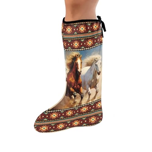 Luarisgur Horse Cast Cover Leg Western Aztec Cast Cover for Foot Cast Sleeve Decorative Cast Covers for Leg Washable Foot Cast Sock Cover for Women Men Medium