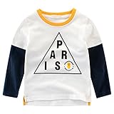  Chic-Chic T-Shirt Sport Sweatshirt Top Haut Pull-Over Imprimé Pull Blousons Bébé Fille Garçon Enfant Mignon Casual Marine Bleu 24-36 Mois